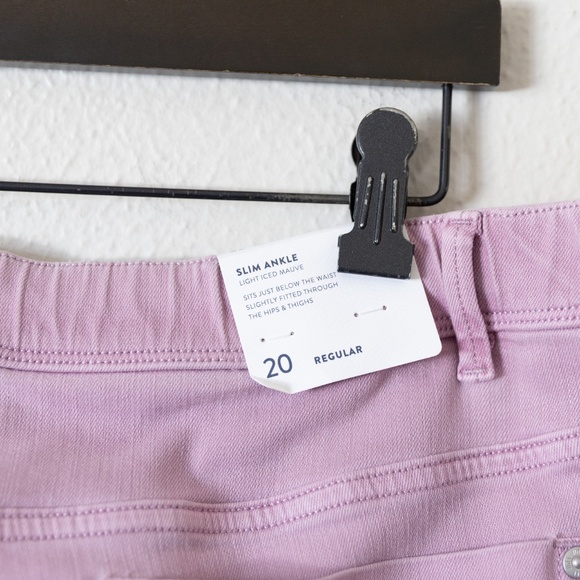 J Jill Slim Ankle Light Iced Mauve Pant - Picture 3 of 6